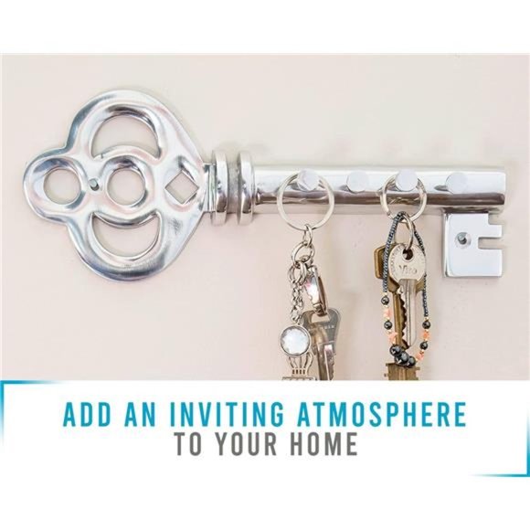 Decorative Wall Mounted Key Holder - Multiple Key Hooks Rack for Entryway - Picture 3 of 7
